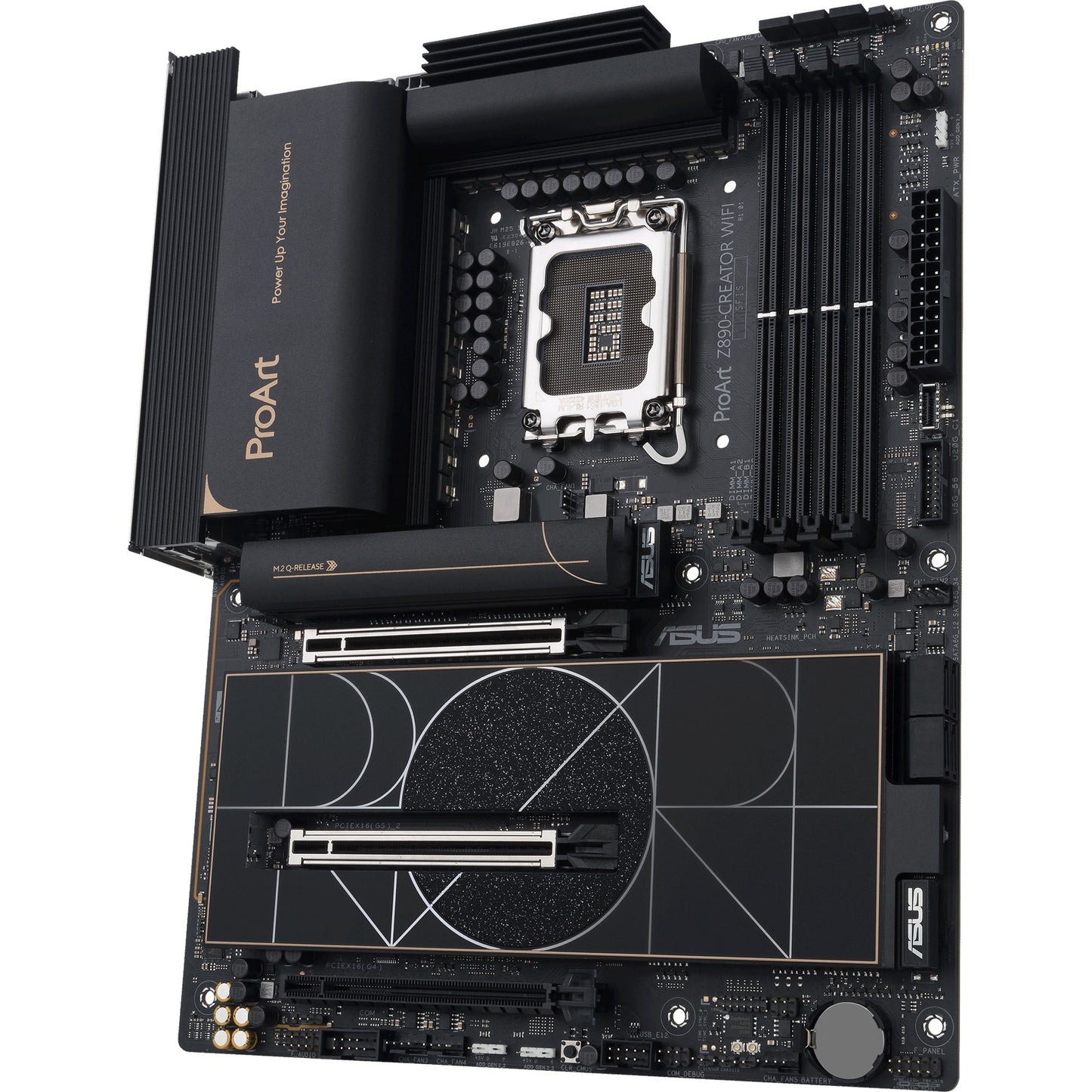ASUS proart z890-creator wifi socket 1851 moederbord (raid, 2.5gb-lan, 10gb-lan, wi-fi 7, bt, sound, atx)