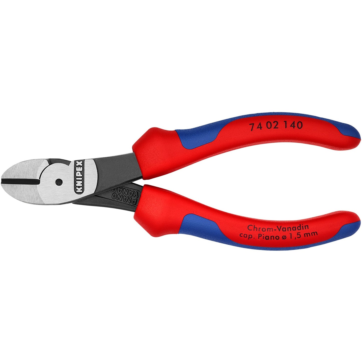 KNIPEX kracht-zijsnijtang 74 02 140 kniptang (rood)