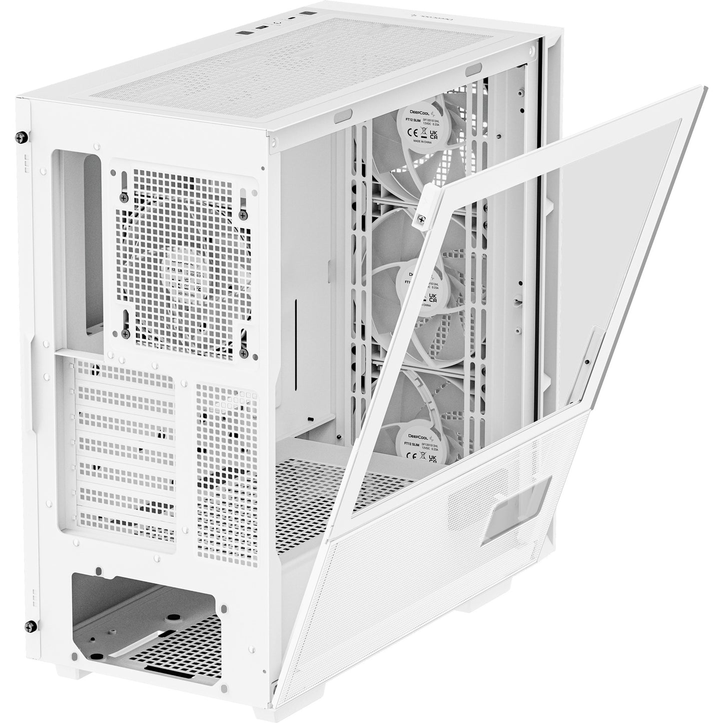 DeepCool ch560 digital midi tower behuizing (wit | 1x usb-a | 1x usb-c | rgb | tempered glass)