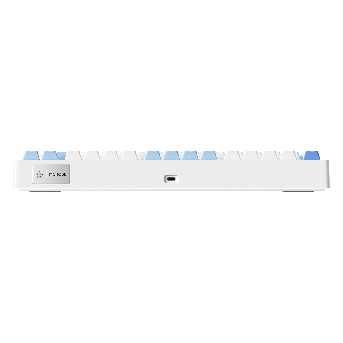 MCHOSE G75 Pro Tri-mode Gasket Structuur Mechanisch gaming toetsenbord (Blauw, US lay-out (QWERTY), KTT Cabbage Tofu V2, 75%, RGB, hot swap, PBT Double-Shot, 2.4 GHz | USB-C | Bluetooth)