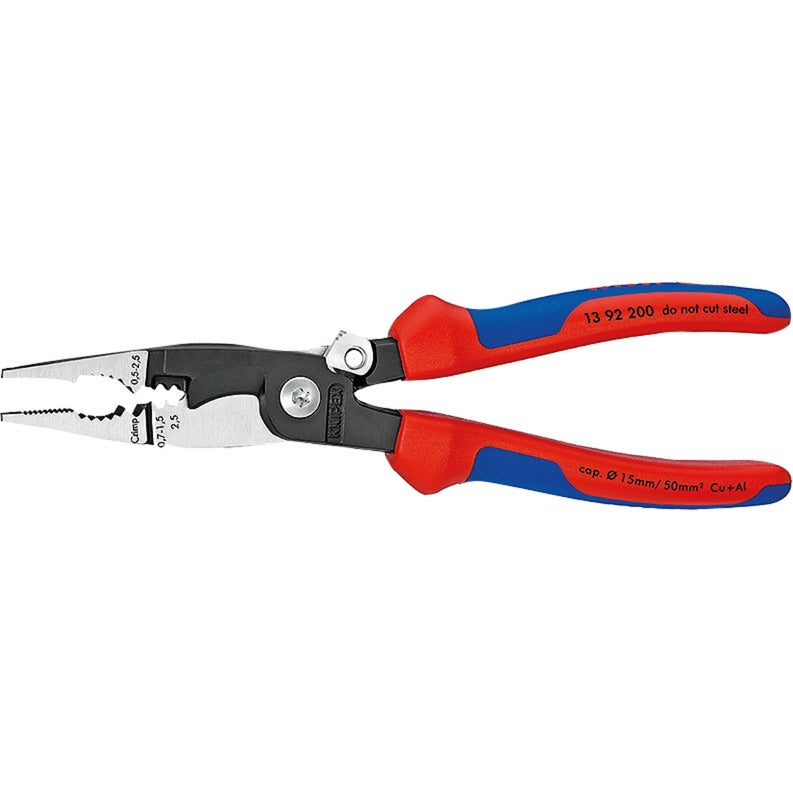 KNIPEX elektronica-installatietang 13 92 200 (rood blauw)