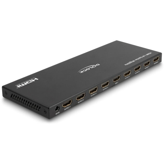 DeLOCK hdmi splitter 1x hdmi in > 8x hdmi out, 4k 60hz (zwart, met downscaler)