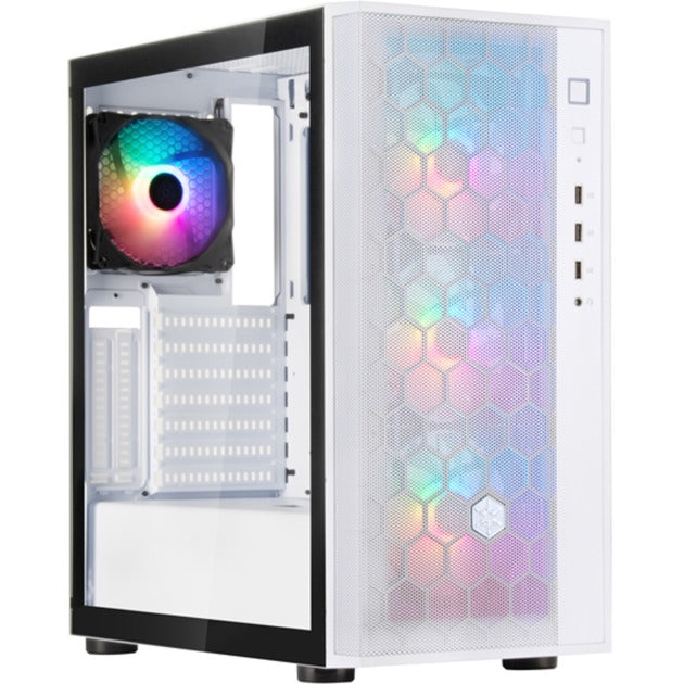 SilverStone fara r1 pro v2 midi tower behuizing (wit | 3x usb-a | tempered glass)