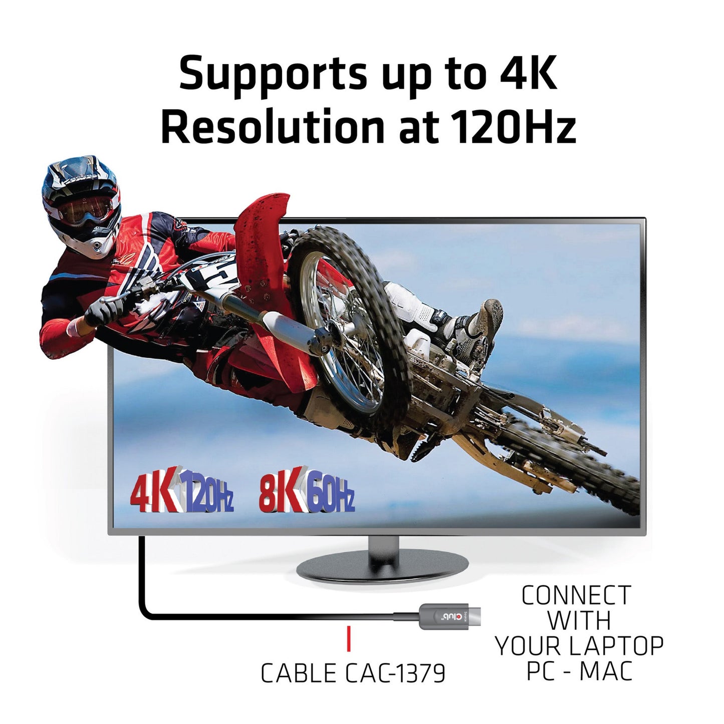 Club 3D ultra high speed aoc hdmi 2.1 gecertificeerde unidirectioneel kabel male-male (zwart, 20 meter, 4k 120hz, 8k 60hz, 48gbps)