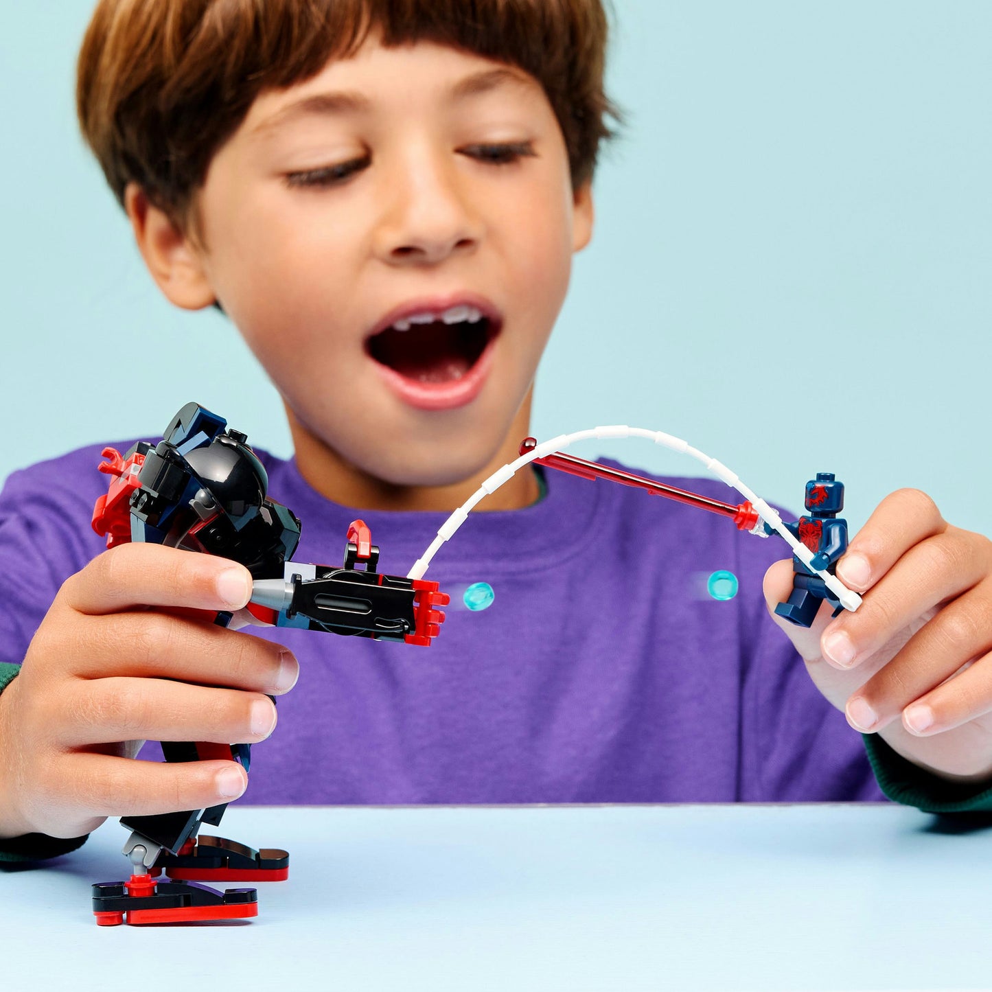 LEGO marvel super heroes - miles morales mecha vs. spider-man 2099 constructiespeelgoed (76337)