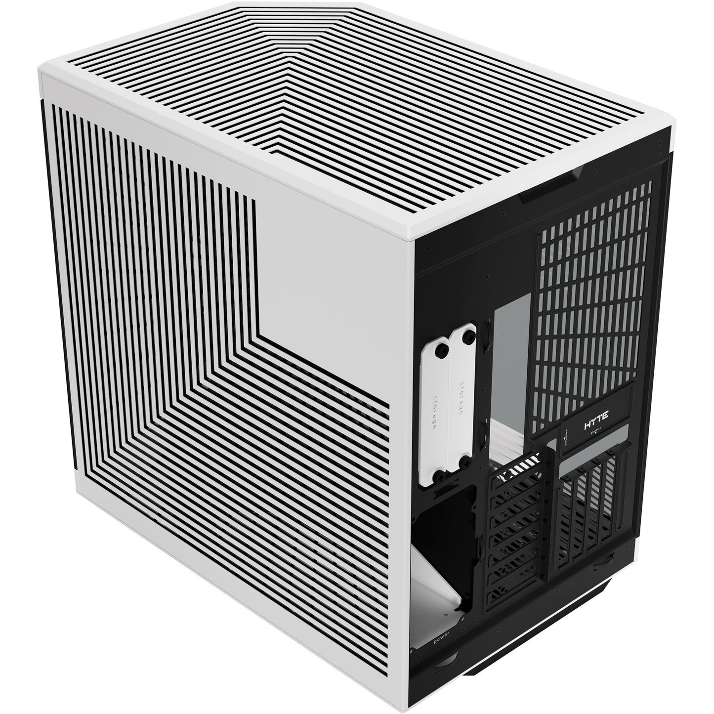 HYTE y70 midi tower behuizing (zwart wit | 2x usb-a | 1x usb-c | tempered glass)