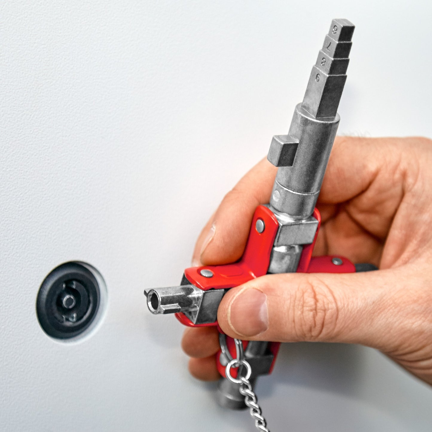 KNIPEX universele sleutel bouw 001106v01 dopsleutel (zilver rood)
