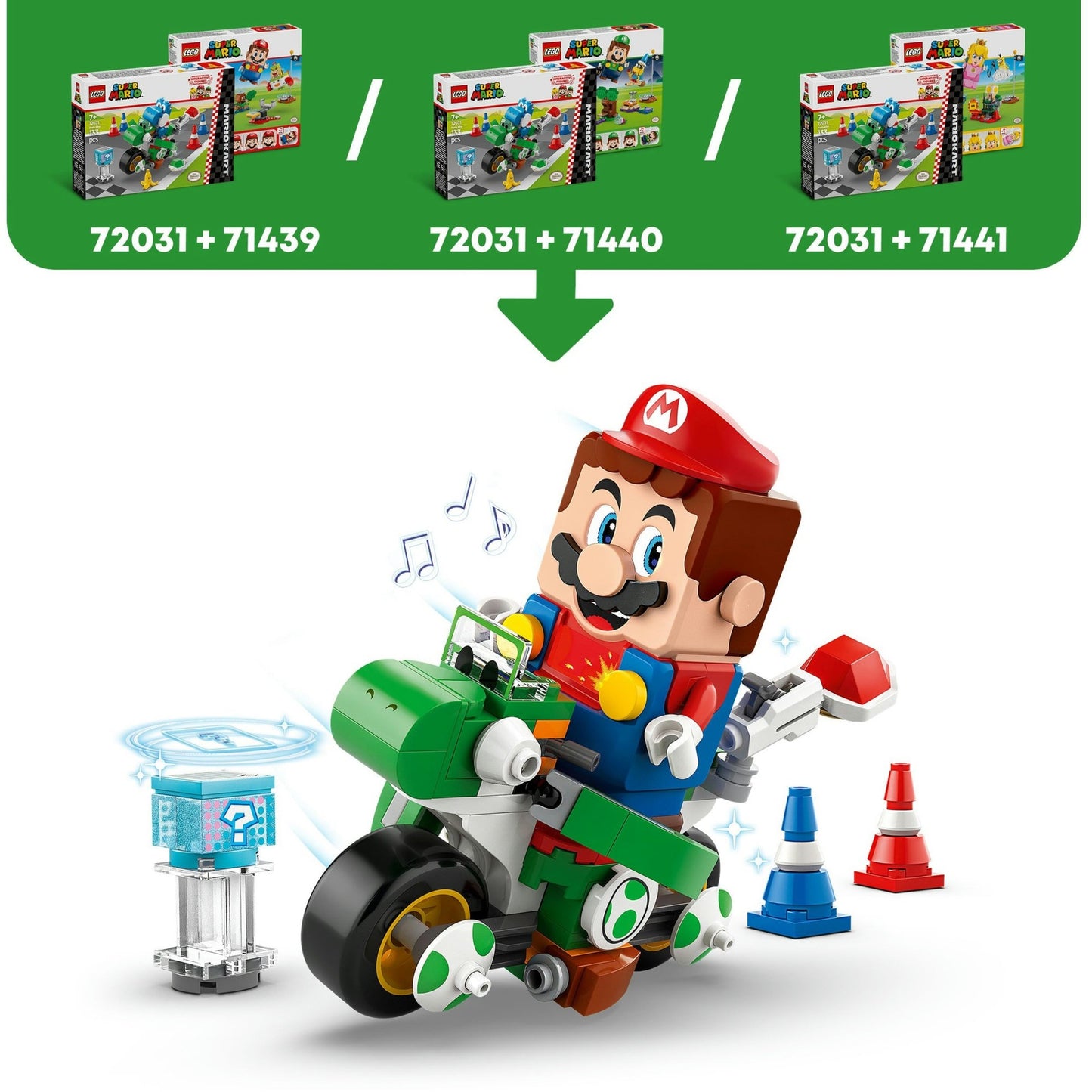 LEGO super mario - mario kart - yoshi-crosser constructiespeelgoed (72031)