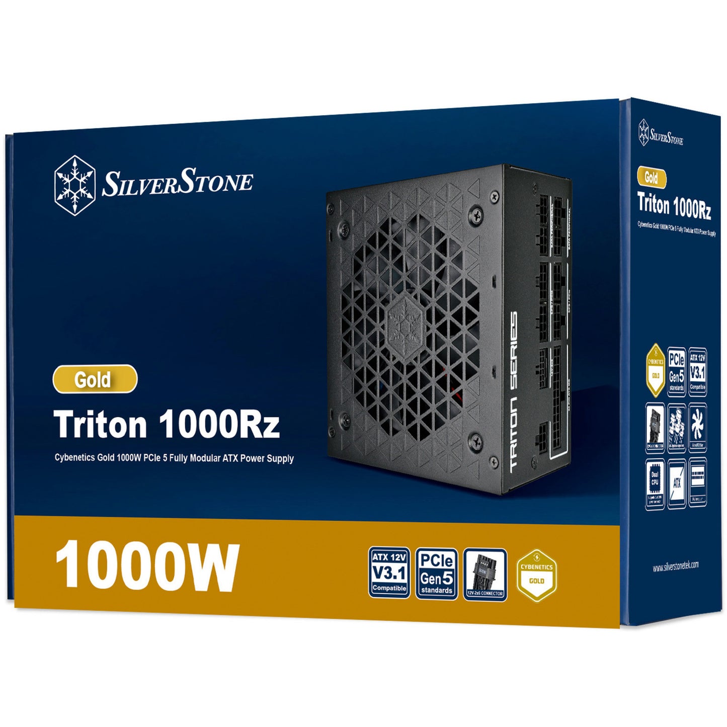 SilverStone triton 1000rz modulaire 1000 watt voeding (zwart, 1x 12v-2x6, 4x pcie)