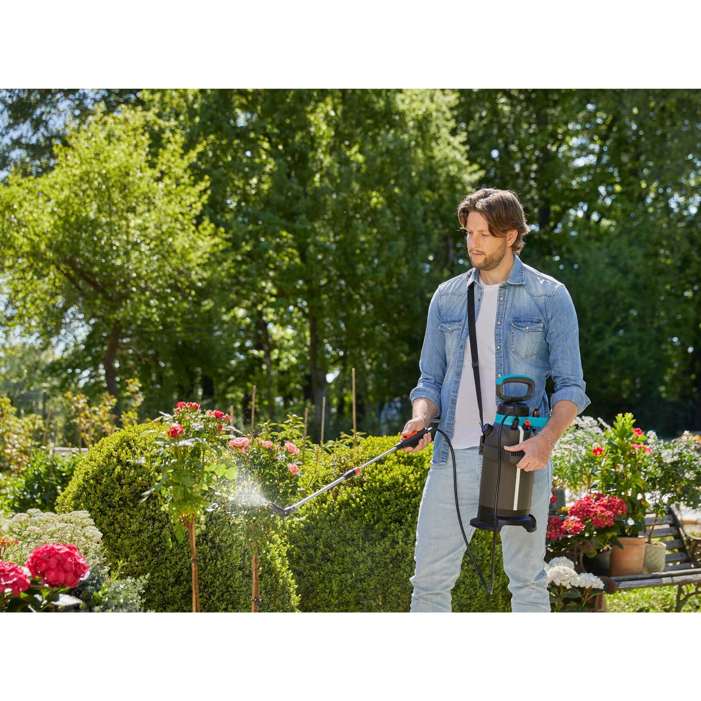 GARDENA drukspuit 5 l easypump (grijs turquoise, 11136-20)