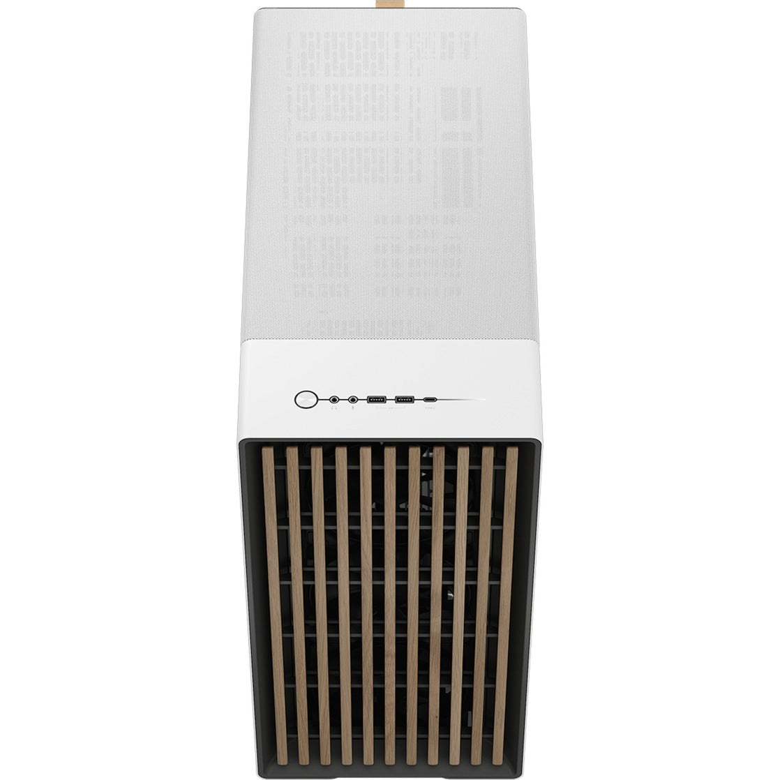 Fractal Design north xl midi tower behuizing (wit houtkleur | 2x usb-a | 1x usb-c | tempered glass)