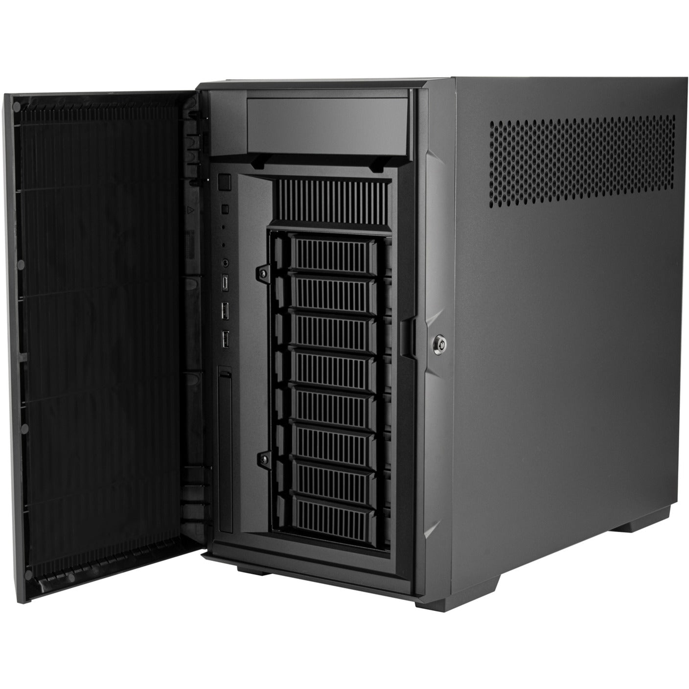 SilverStone cs382 mini tower behuizing (zwart | 2x usb-a | 1x usb-c)