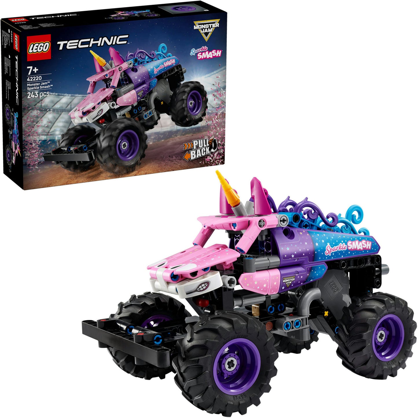 LEGO technic 42220 monster jam sparkle smash pull-back