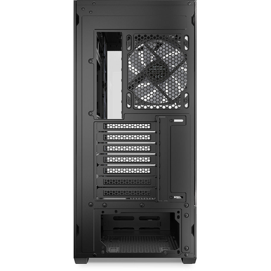 Sharkoon ak6 rgb midi tower behuizing (zwart | 2x usb-a | 1x usb-c | rgb | tempered glass)