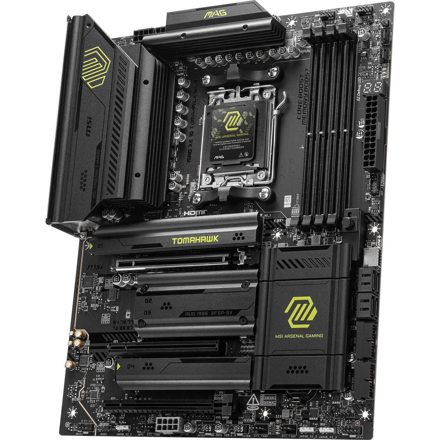 MSI mag x870 tomahawk wifi socket am5 moederbord (raid, 5 gb-lan, wlan, bt, sound, atx)
