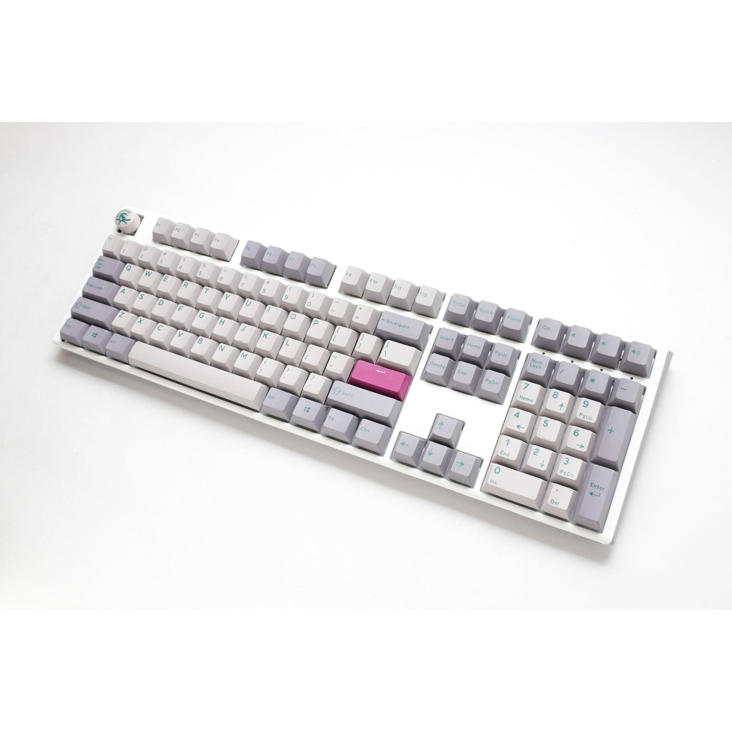 Ducky one 3 mist grey rgb mechanisch toetsenbord (lichtgrijs, us lay-out (qwerty), cherry mx red, 100%, rgb led, double-shot pbt, hot-swappable, quack mechanics)