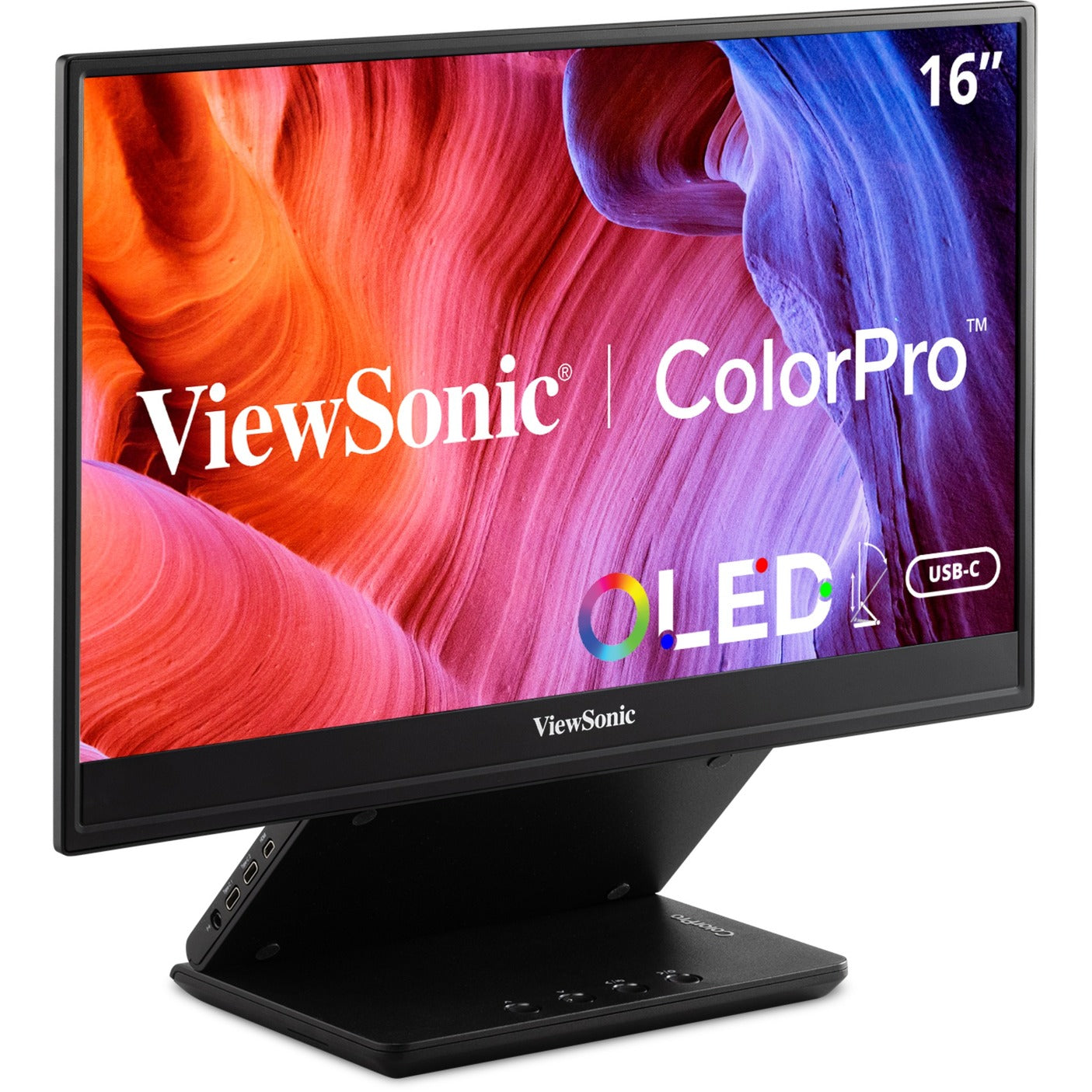 ViewSonic vp16-oled 16 monitor (zwart (mat), 1x micro-hdmi, usb-c, sound)