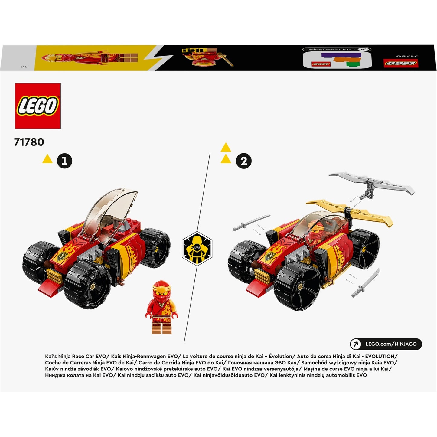 LEGO ninjago - kai's ninja racewagen evo constructiespeelgoed (71780)