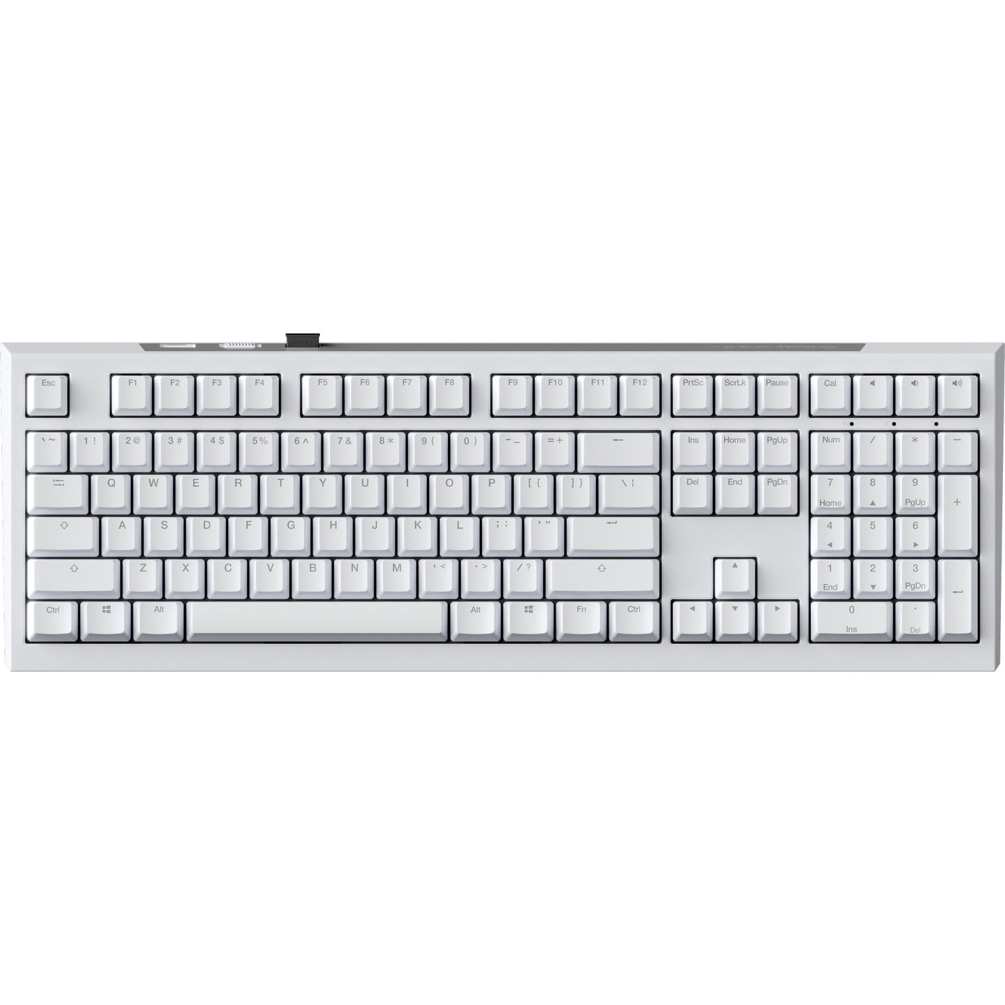 Ducky one x wireless rgb mechanisch toetsenbord (wit, us lay-out (qwerty), inductive, 100%, hot-swappable, pbt, 2.4 ghz | bluetooth | usb-c)