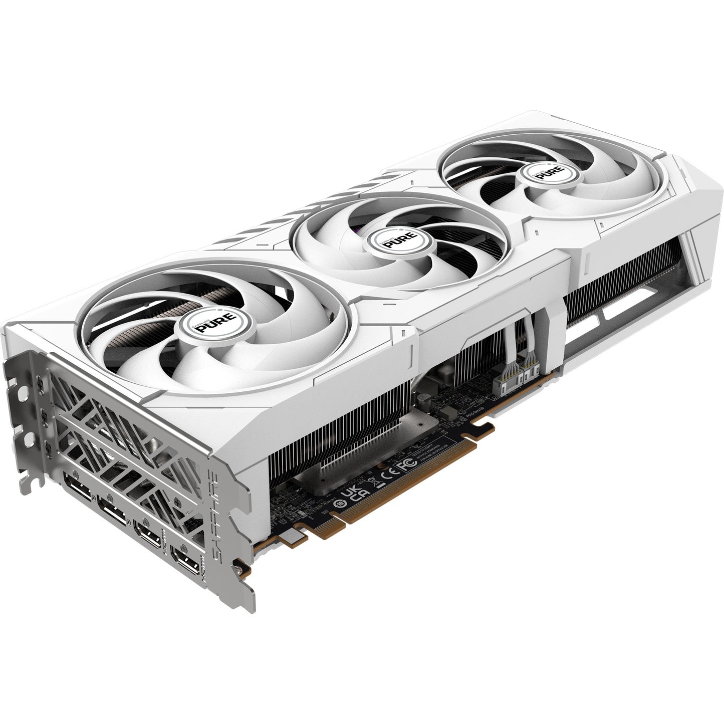 SAPPHIRE radeon rx 9070 pure oc grafische kaart (wit, 2x displayport, 2x hdmi, rdna4)