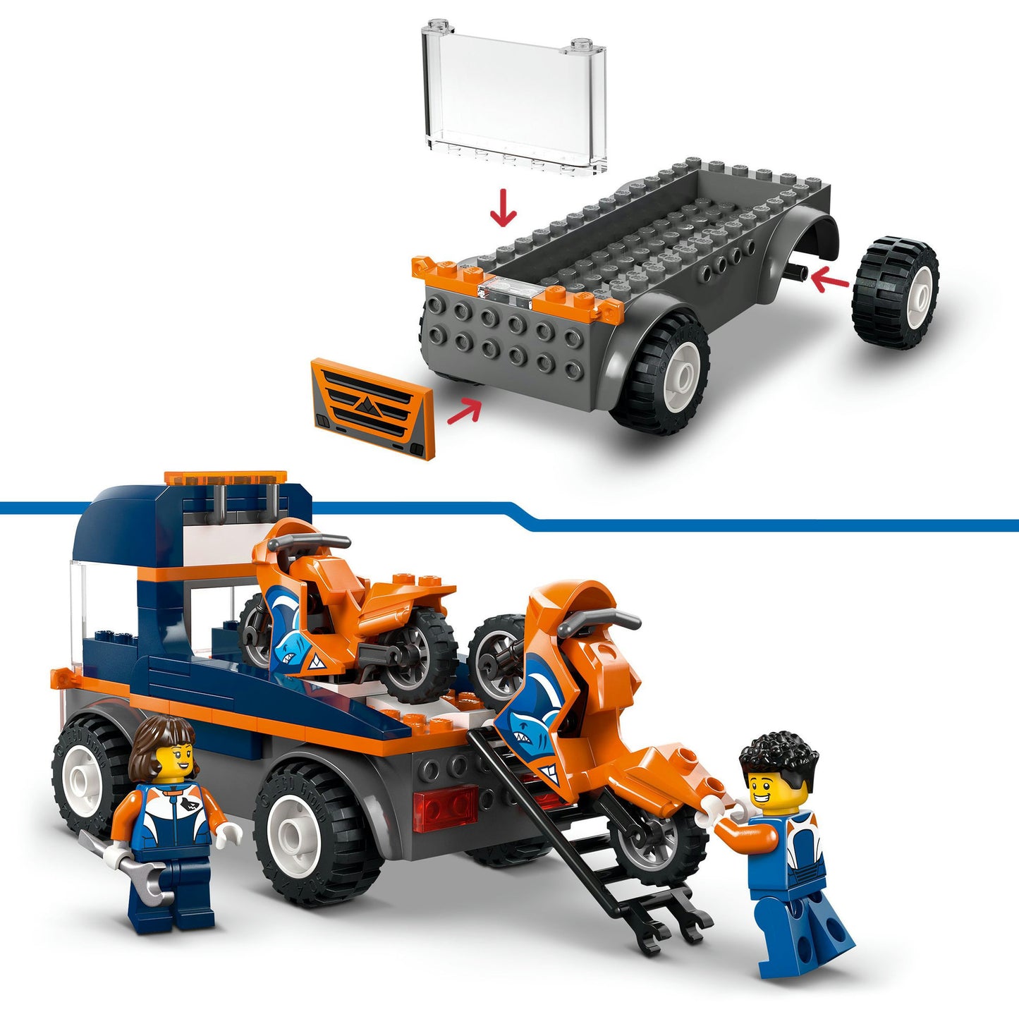LEGO city 60491 transportwagen voor motoren