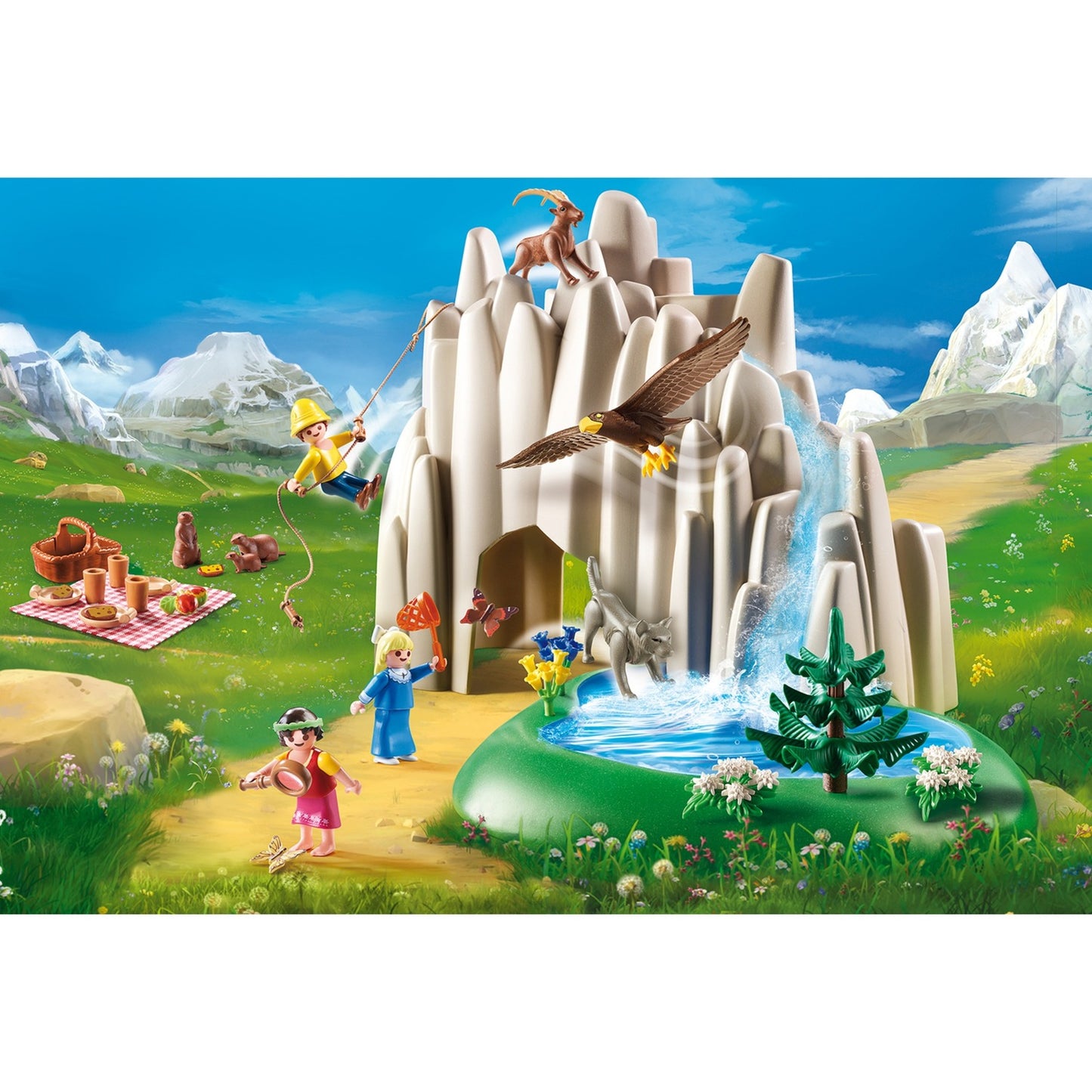 PLAYMOBIL heidi - heidi, peter en clara bij het kristalmeer constructiespeelgoed (70254)