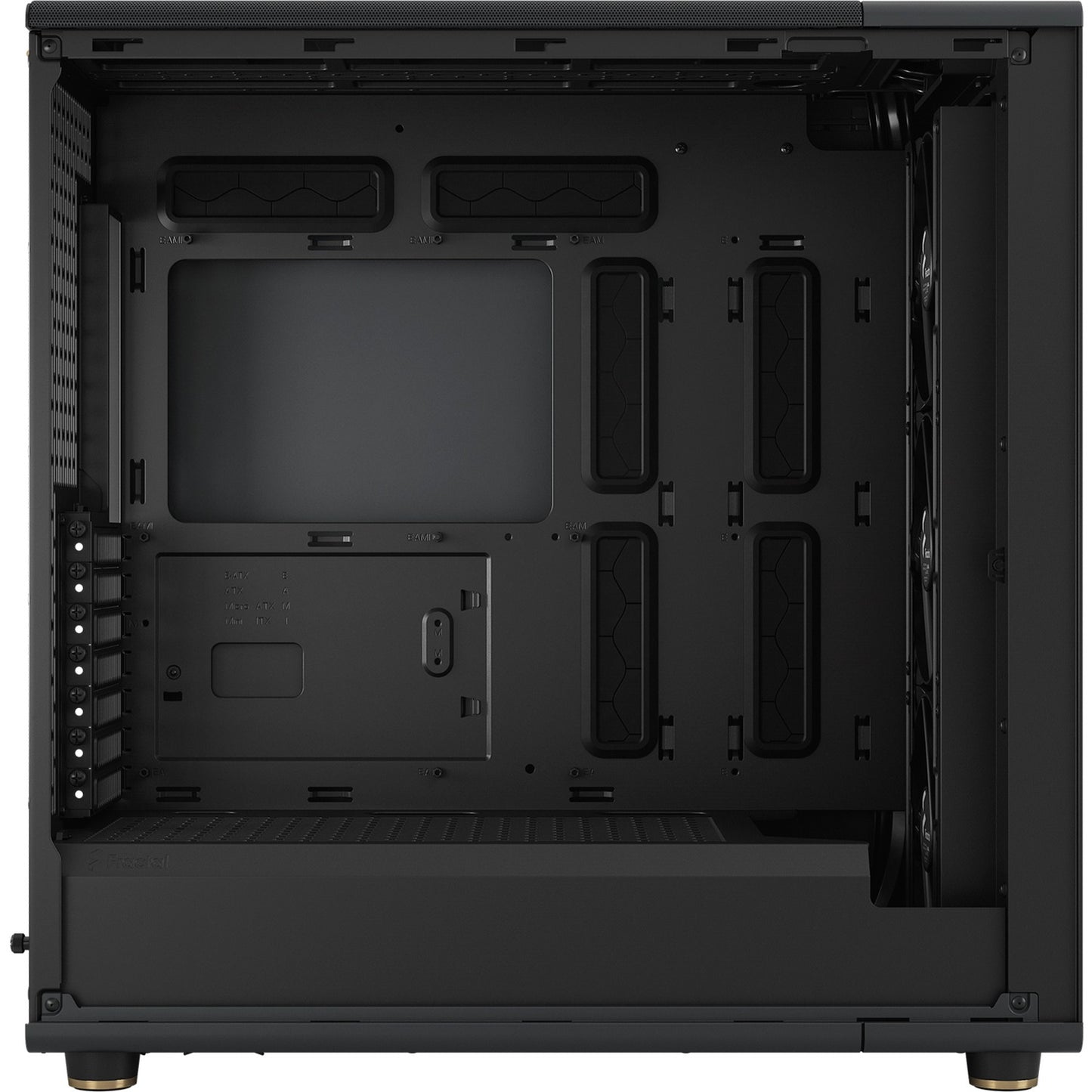 Fractal Design north xl midi tower behuizing (zwart houtkleur | 2x usb-a | 1x usb-c | tempered glass)