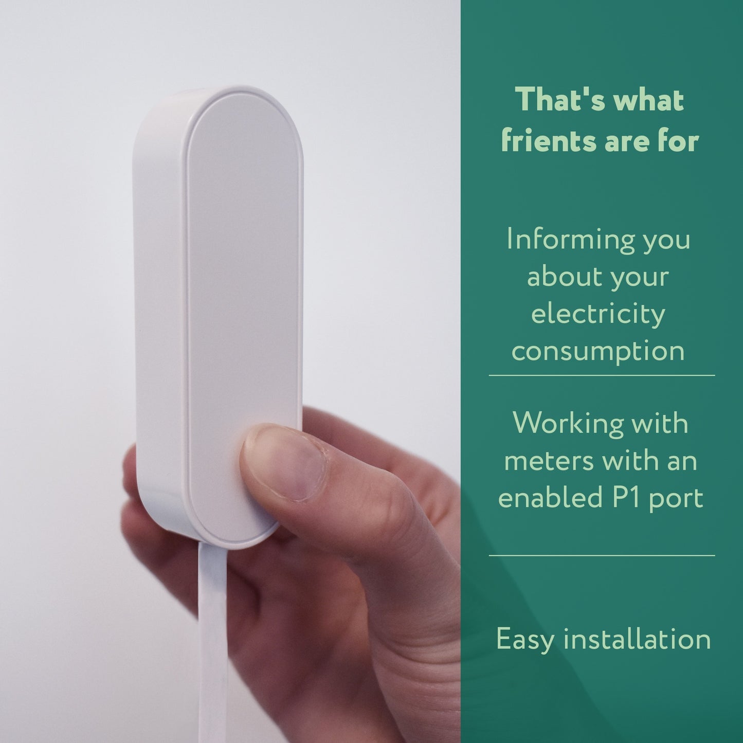 Ty Frient electrici meter interface 2, p1 energiebesparing (wit, zigbee 3.0)
