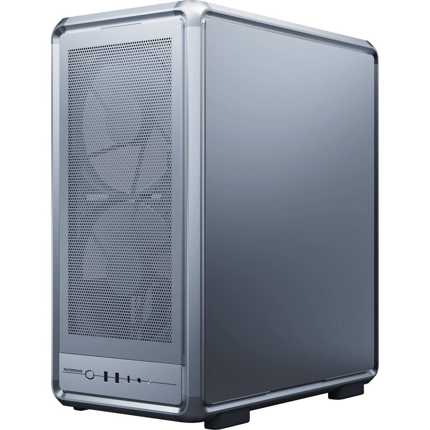 Cooler Master masterframe 500 mesh argb midi tower behuizing (zilver | 2x usb-a | 1x usb-c | rgb | tempered glass)