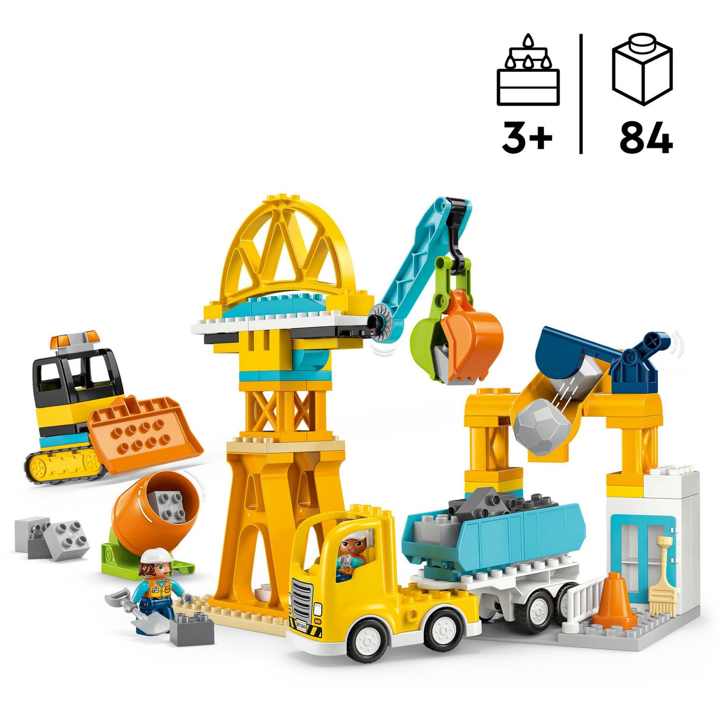 LEGO duplo 10476 3-in-1 bouwplaats en voertuigen