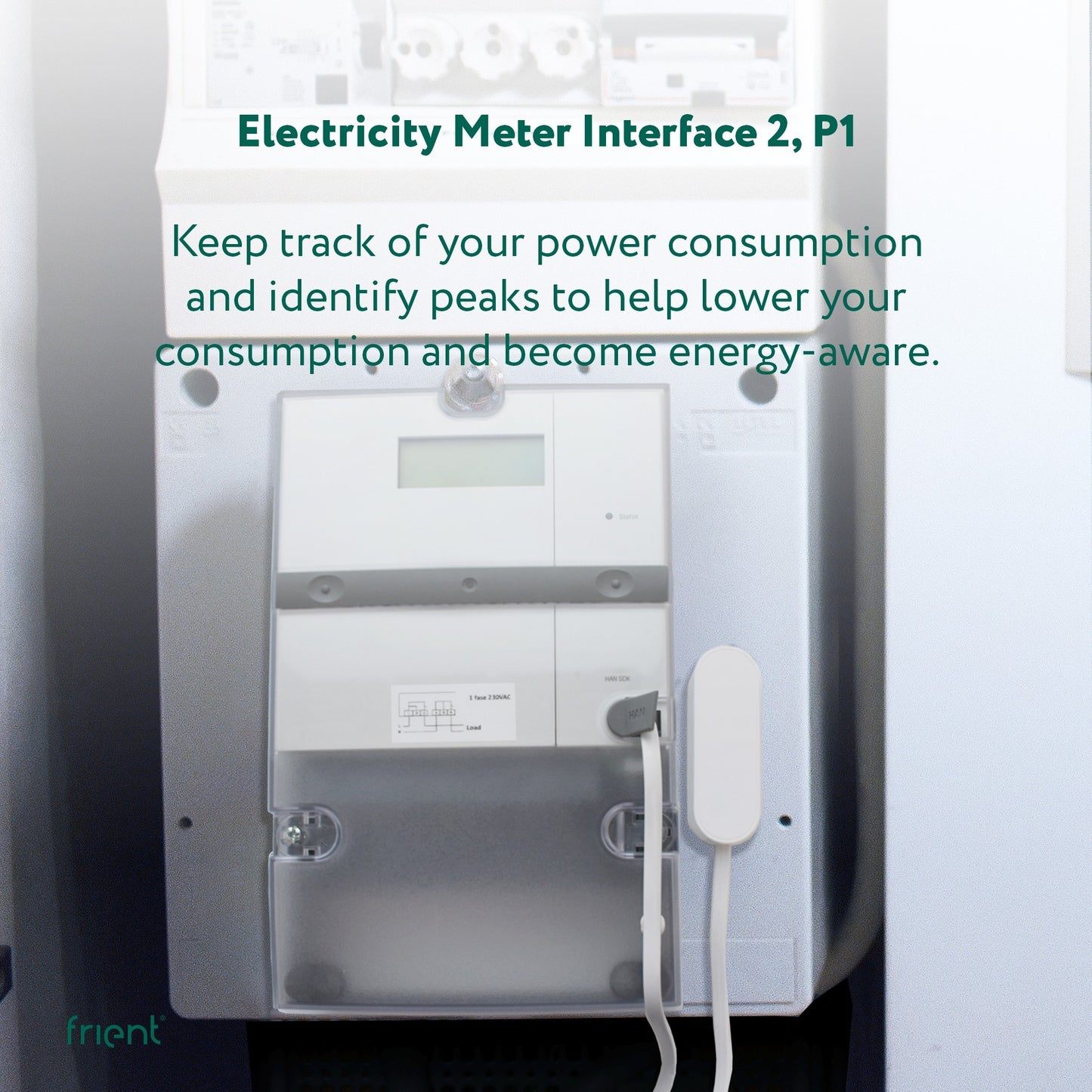 Ty Frient electrici meter interface 2, p1 energiebesparing (wit, zigbee 3.0)