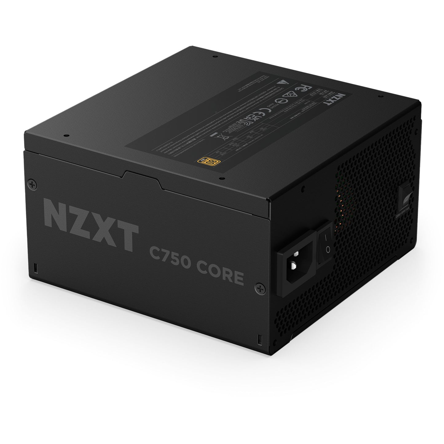 NZXT c750 gold core modulaire 750 watt voeding (zwart, 1x 12v-2x6, 2x pcie)