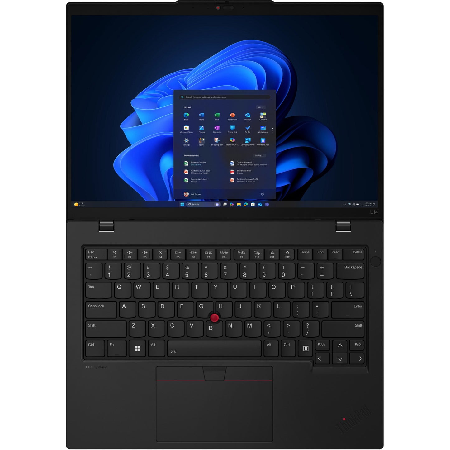 Lenovo thinkpad l14 gen 6 (21s6002dmh) 14 laptop (zwart | core ultra 7 255u | intel® graphics | 16 gb | 512 gb ssd)