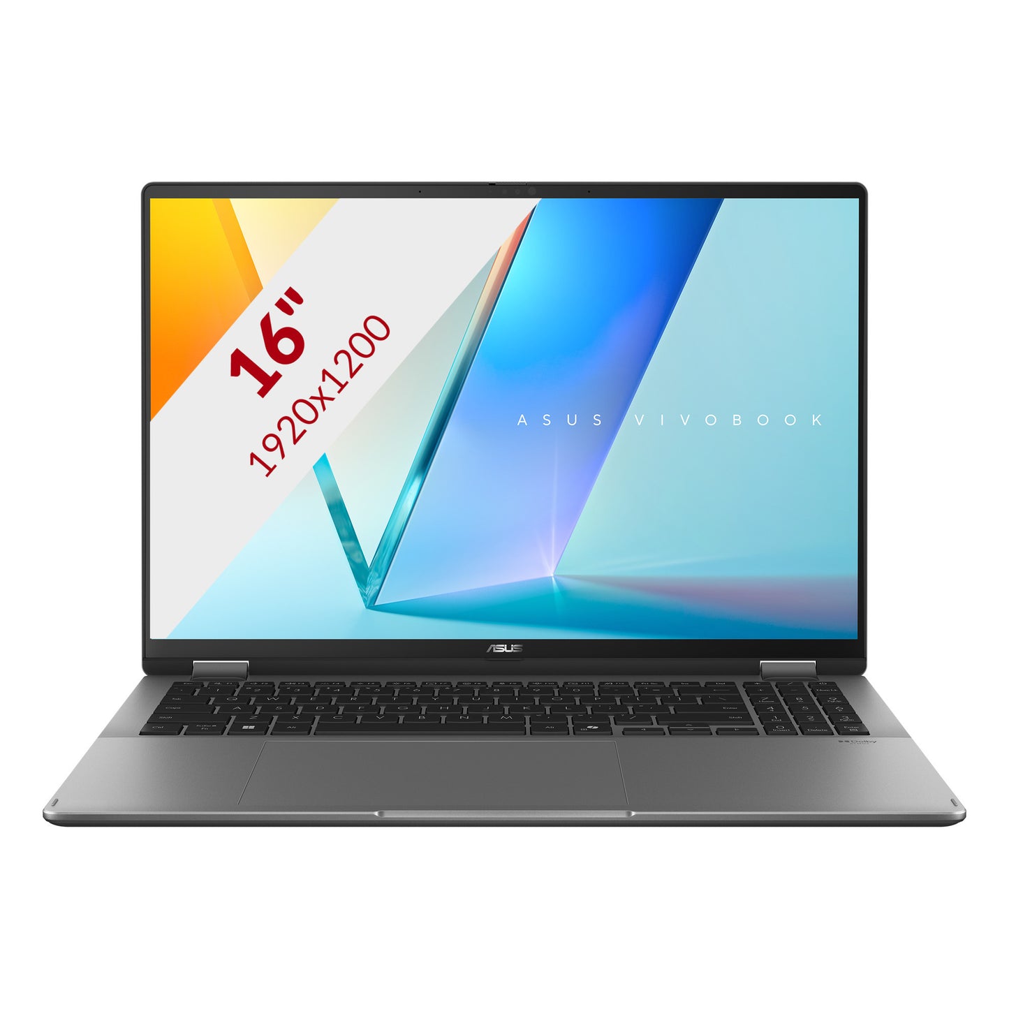 ASUS vivobook 16 flip tp3607sa-si099w 16 copilot+ 2-in-1 laptop (grijs | core ultra 7 258v | arc graphics | 32 gb | 1 tb ssd | touch)