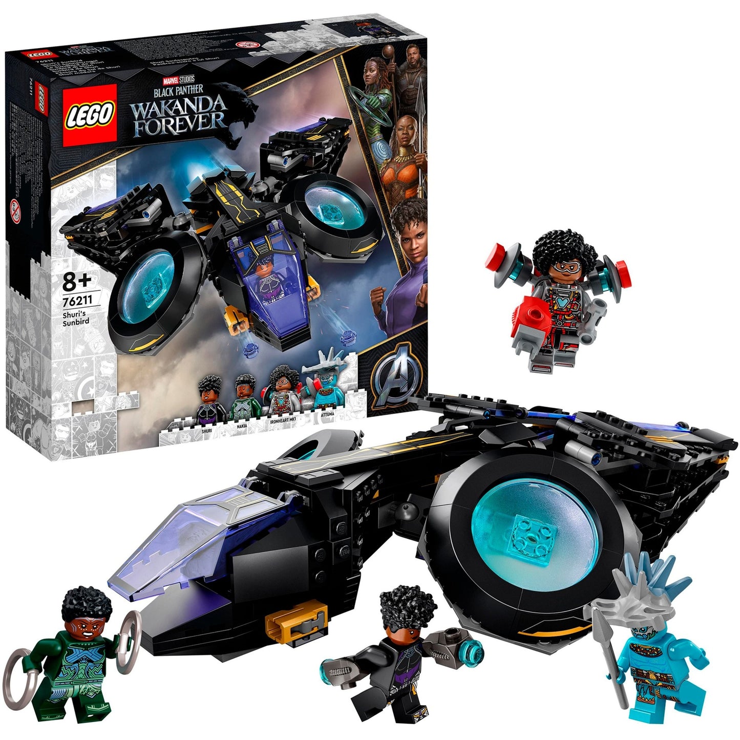LEGO marvel - shuri's sunbird constructiespeelgoed (76211)