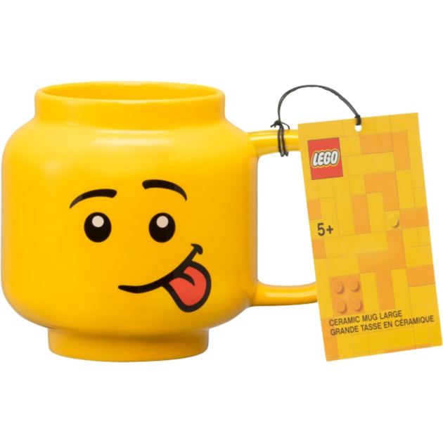 Room Copenhagen lego keramische mok - gek, groot (geel)