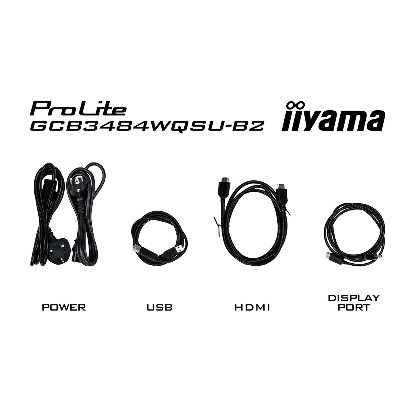 Iiyama g-master red eagle gcb3484wqsu-b2 34 curved ultrawide gaming monitor (zwart, hdmi, displayport, usb, audio, amd free-sync, dual mode)