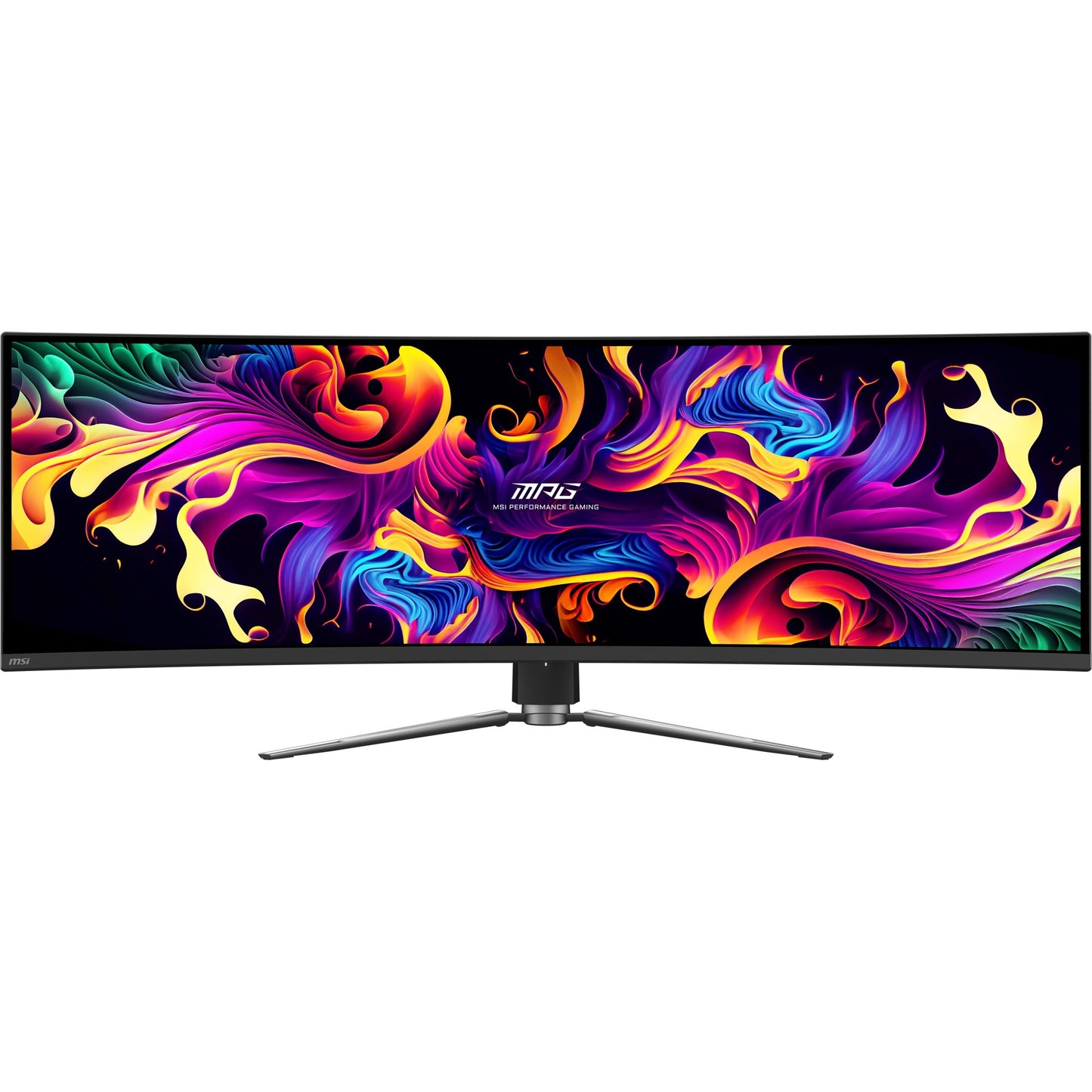 MSI mpg 491cqp qd-oled 49 curved ultrawide gaming monitor (zwart, 2x hdmi, displayport, 2x usb-a, usb-b, usb-c, 144 hz)
