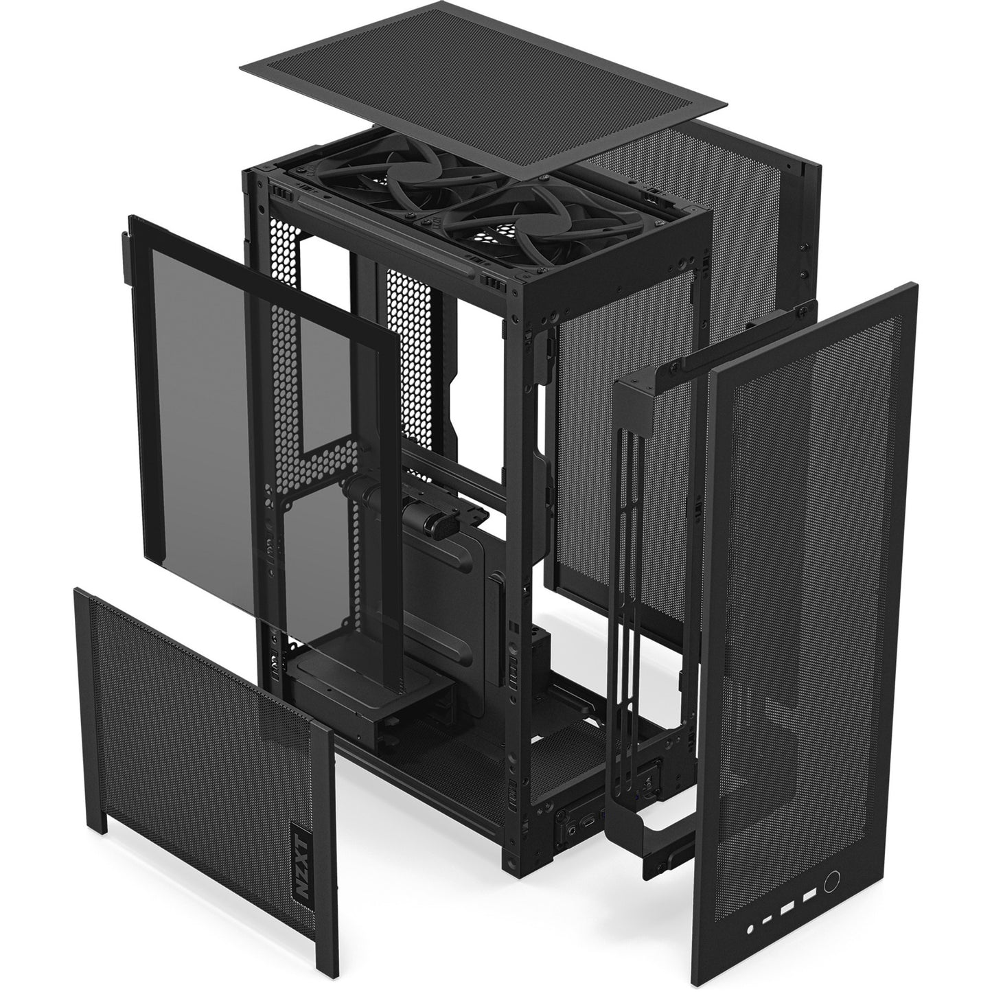NZXT h2 flow mini tower behuizing (zwart | 2x usb-a | 1x usb-c | tempered glass)