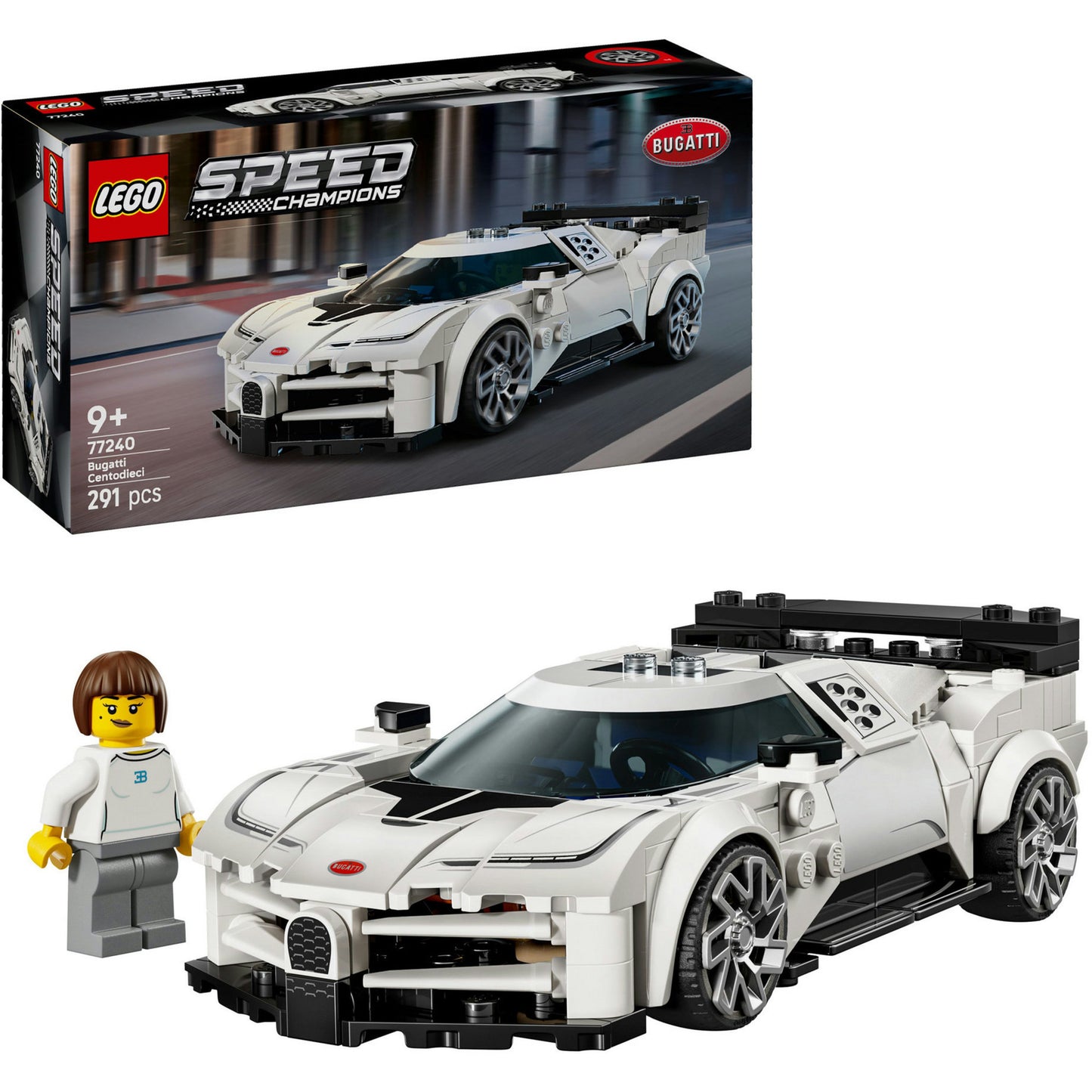 LEGO speed champions 77240 bugatti centodieci hyper sportauto