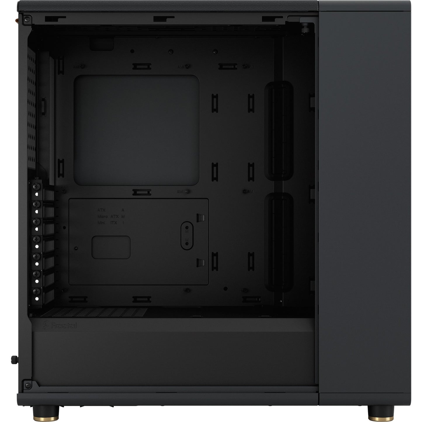Fractal Design north midi tower behuizing (zwart houtkleur | 2x usb-a | 1x usb-c | tempered glass)
