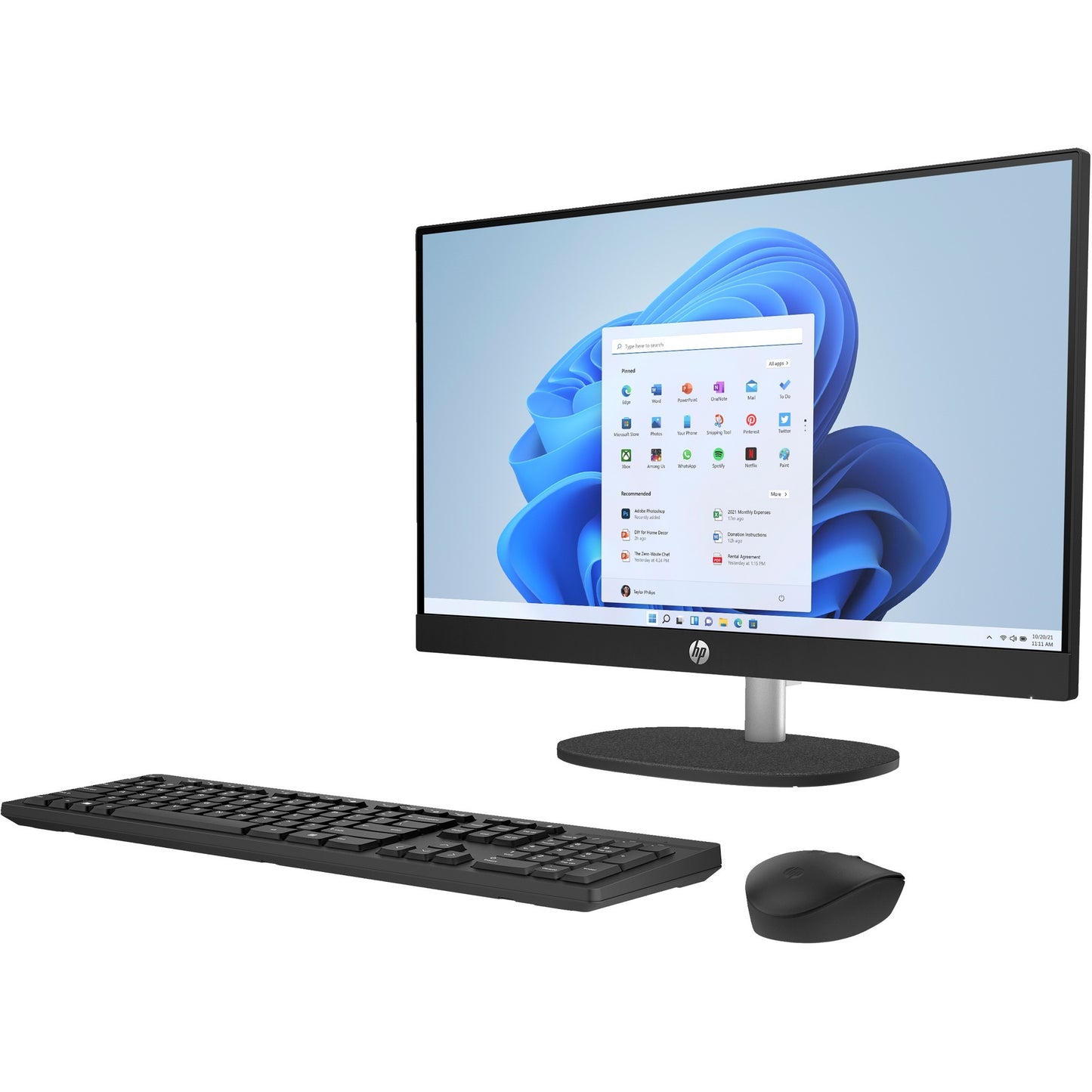 HP aio 24-cr0055nd (895r1ea) all-in-one pc (zwart | i5-1335u | iris xe graphics | 8 gb | 512 gb ssd)