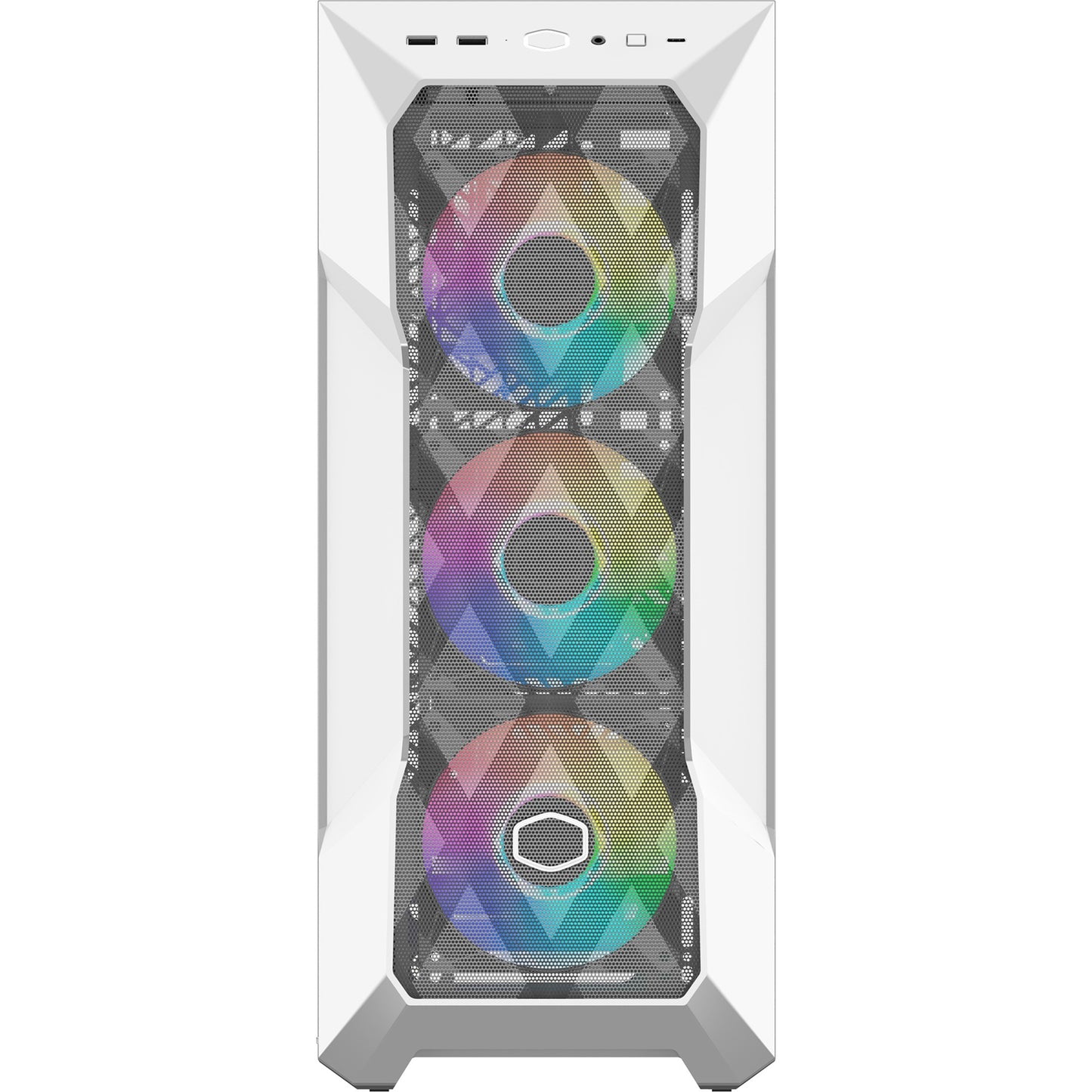 Cooler Master masterbox td500 mesh v2 midi tower behuizing (wit | 2x usb-a | 1x usb-c | rgb | tempered glass)