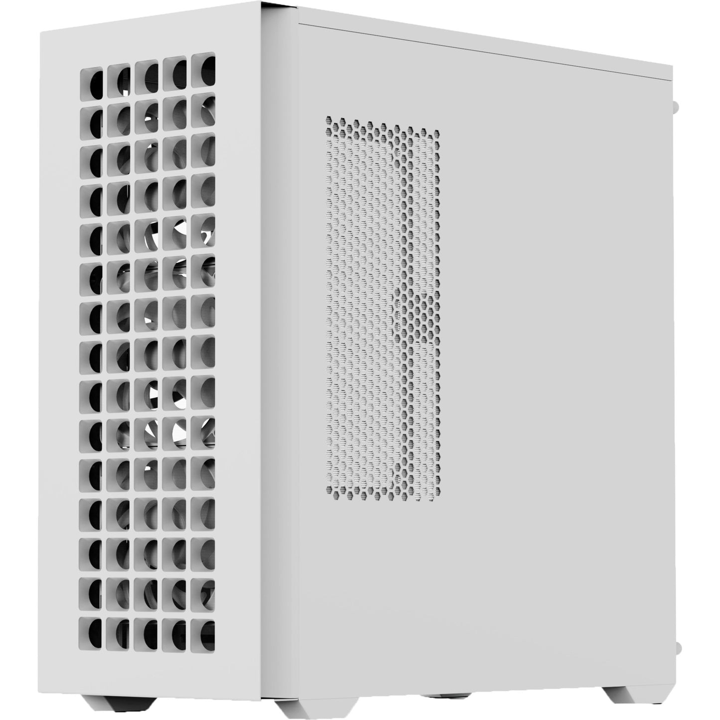 Aerocool b502a midi tower behuizing (wit | 2x usb-a | 1x usb-c | rgb)