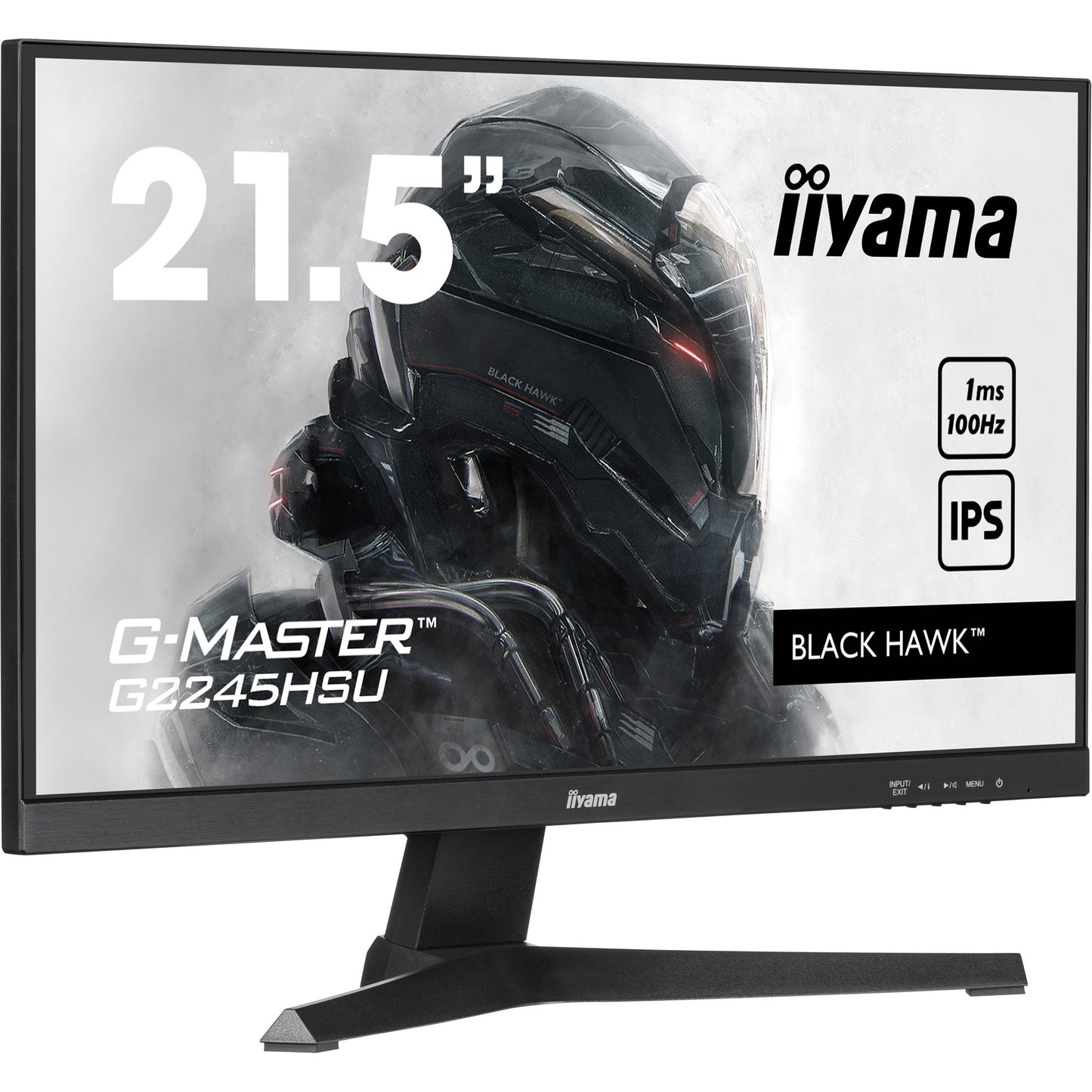 Iiyama g-master black hawk g2245hsu-b2 22 gaming monitor (zwart, hdmi, displayport, 2x usb-a, usb-b)