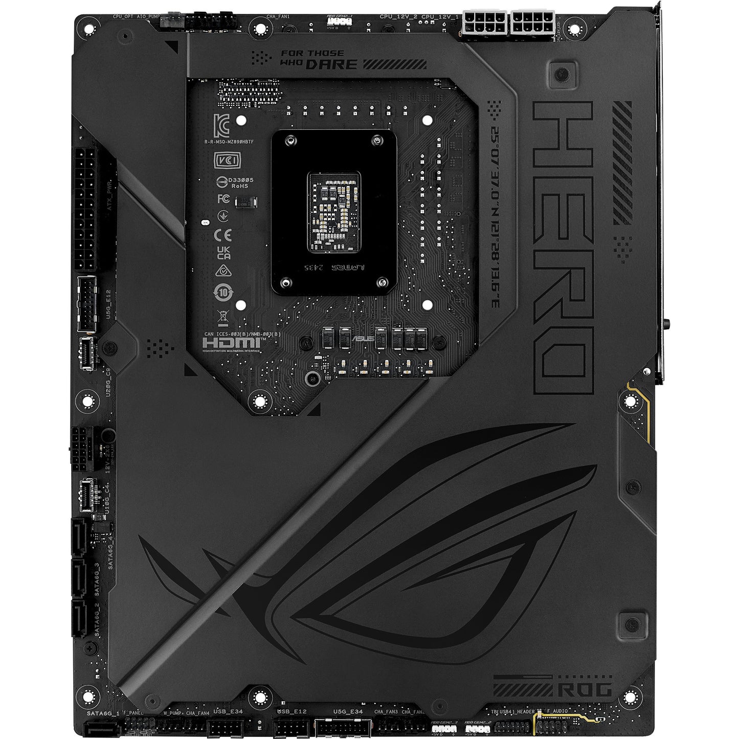ASUS rog maximus z890 hero btf socket 1851 moederbord (zwart, raid, 5 gb-lan, wi-fi 7, bt, sound, atx)
