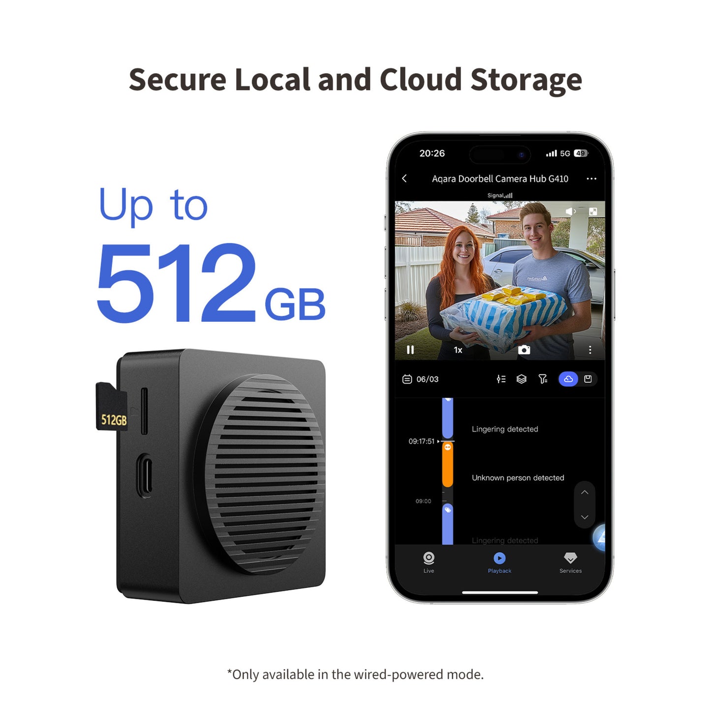 Aqara slimme video deurbel g410 select (zwart, wifi, bluetooth, zigbee, matter)