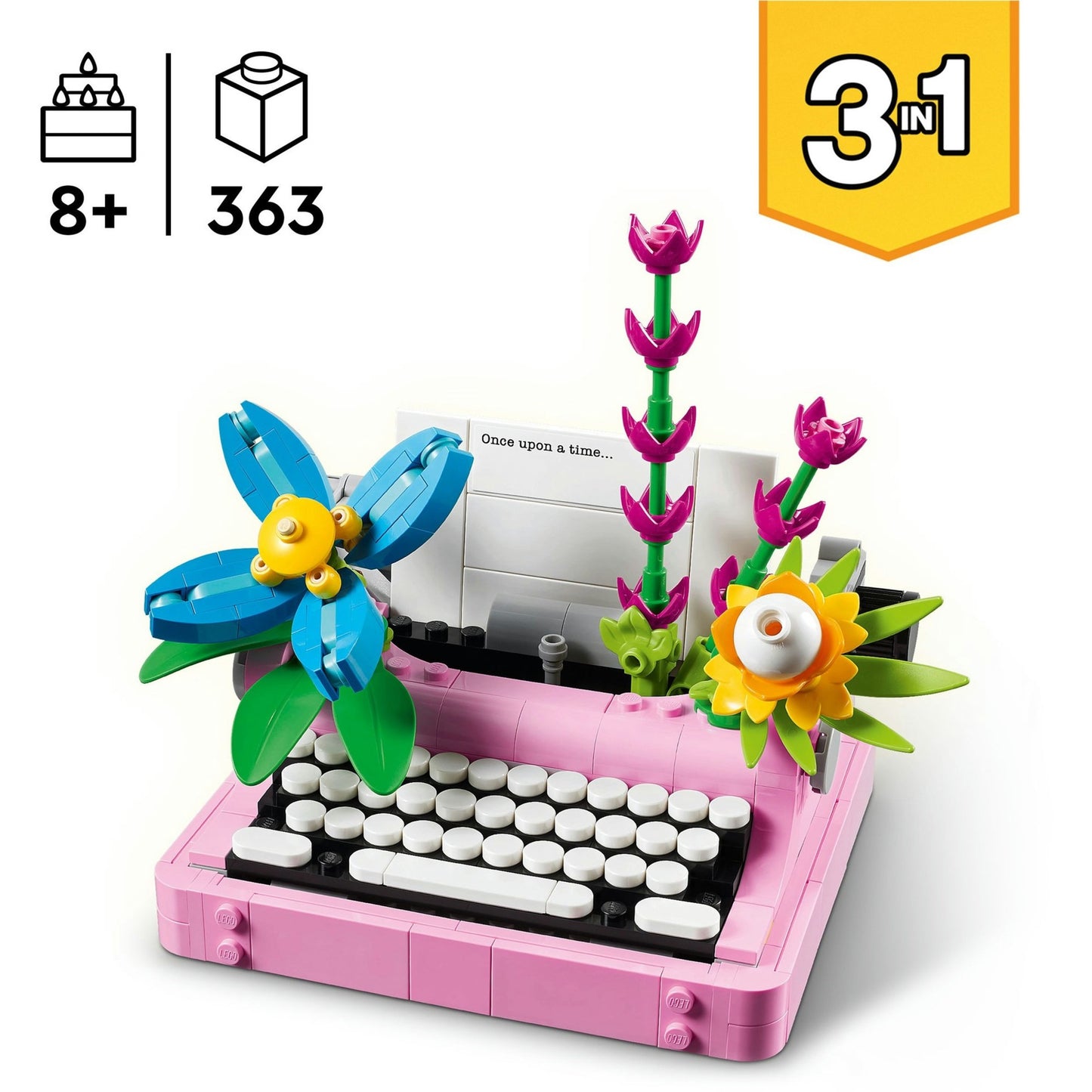 LEGO creator 31169 typemachine met bloemen