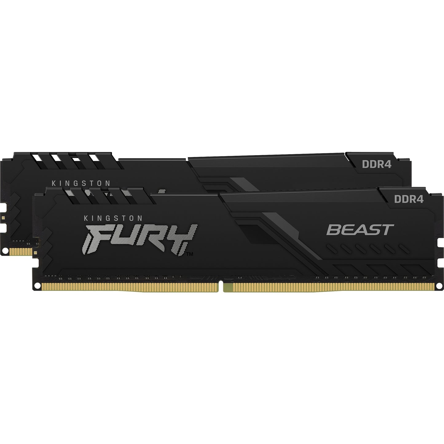 Kingston FURY beast 16 gb ddr4-3600 (2x 8 gb) werkgeheugen (zwart, kf436c17bbk2 16, xmp 2.0)