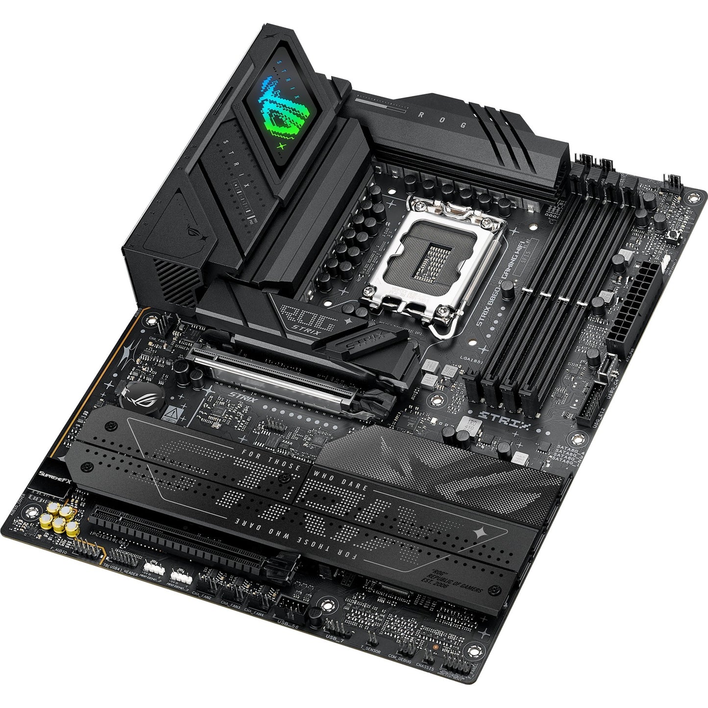 ASUS rog strix b860-f gaming wifi socket 1851 moederbord (raid, 2.5 gb-lan, wi-fi 7, bt, sound, atx)